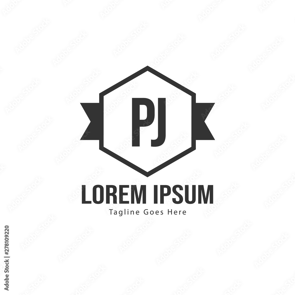 Initial PJ logo template with modern frame. Minimalist PJ letter logo vector illustration Initial PJ logo template with modern frame. Minimalist PJ letter logo vector illustration