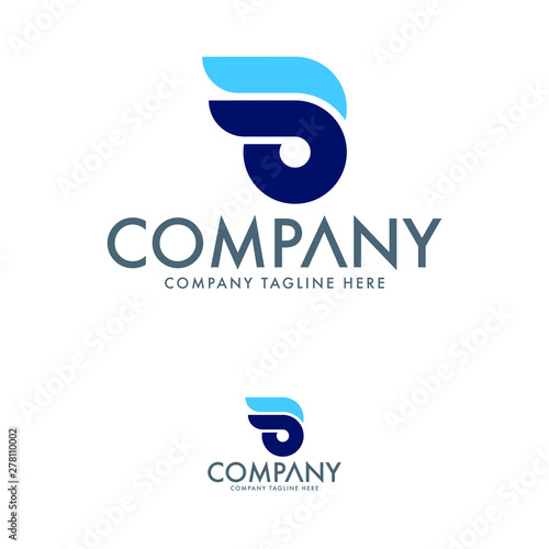 Creative Letter D and Wing Logo Template