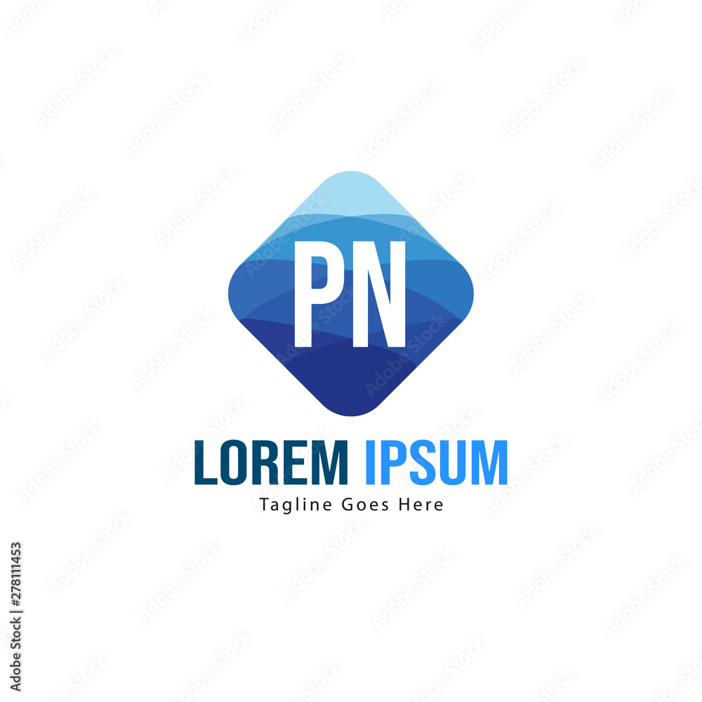 Initial PN logo template with modern frame. Minimalist PN letter logo vector illustration Initial PN logo template with modern frame. Minimalist PN letter logo vector illustration
