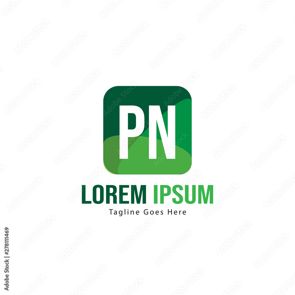 Initial PN logo template with modern frame. Minimalist PN letter logo vector illustration Initial PN logo template with modern frame. Minimalist PN letter logo vector illustration