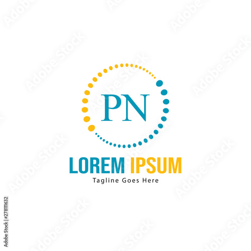 Free Download Initial PN logo template with modern frame. Minimalist PN letter logo vector illustration - GFXLoad