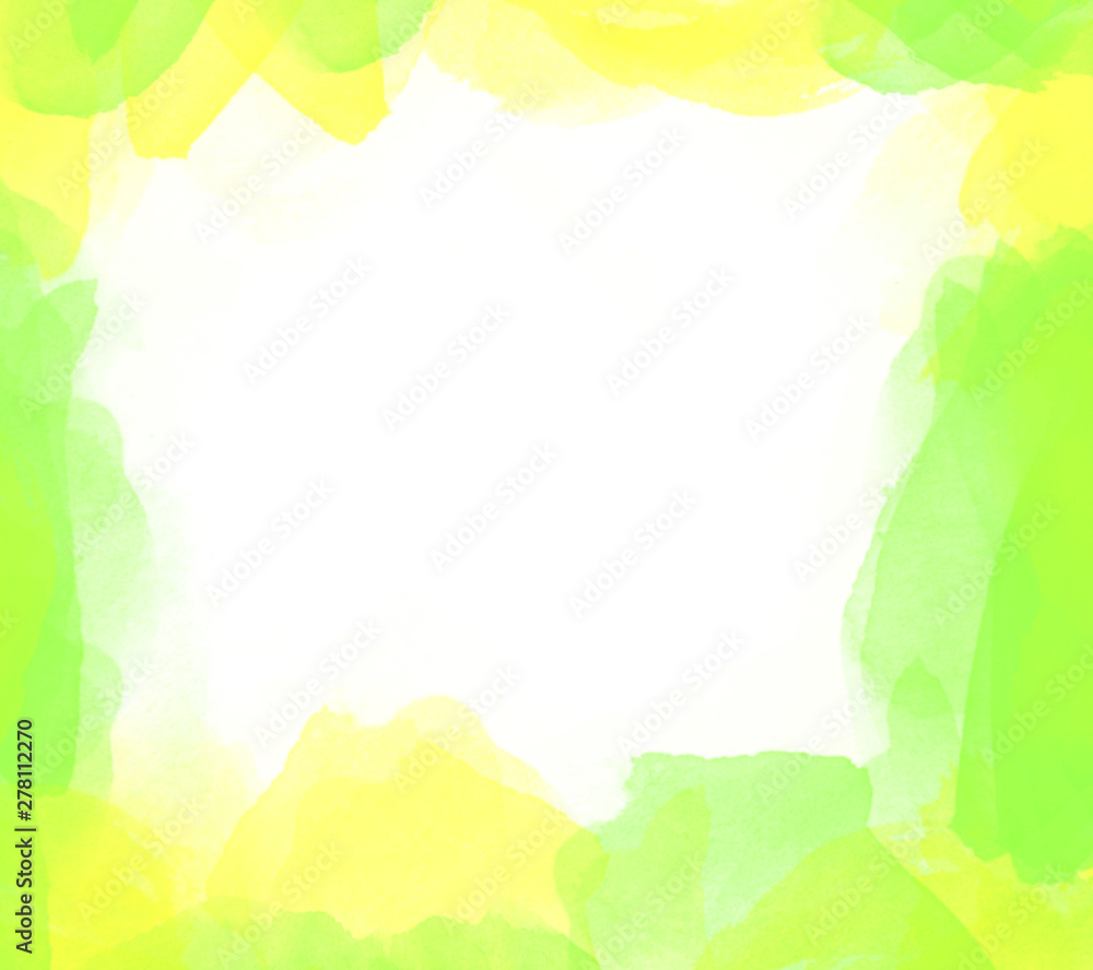 Abstract pattern in green paints on white paper Abstract pattern in green paints on white paper