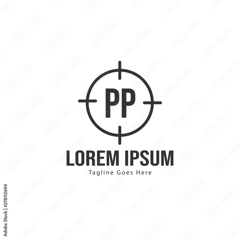Initial PP logo template with modern frame. Minimalist PP letter logo vector illustration Initial PP logo template with modern frame. Minimalist PP letter logo vector illustration