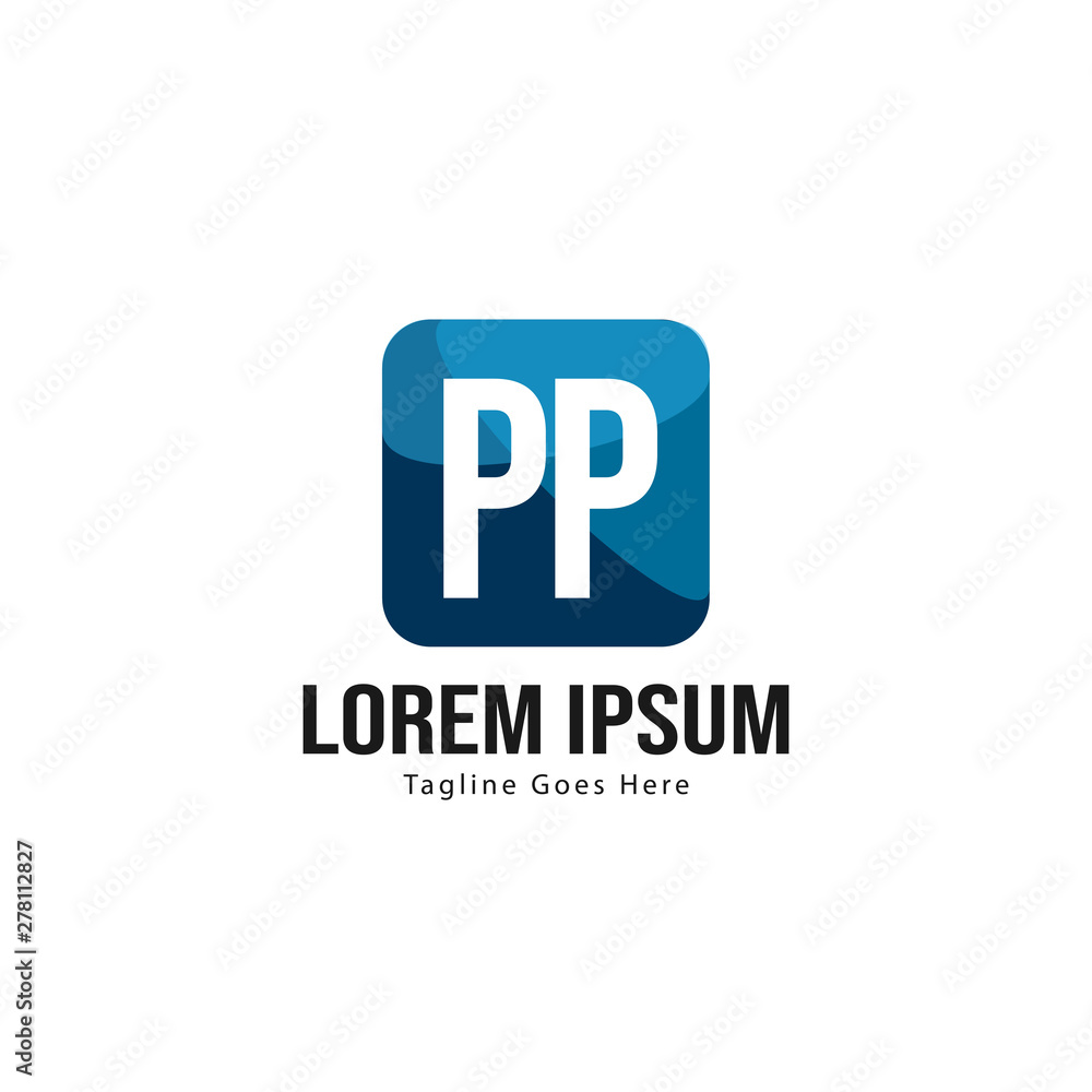 Initial PP logo template with modern frame. Minimalist PP letter logo vector illustration Initial PP logo template with modern frame. Minimalist PP letter logo vector illustration