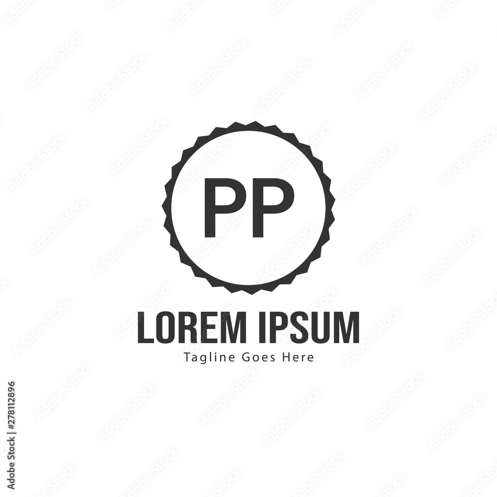 Initial PP logo template with modern frame. Minimalist PP letter logo vector illustration Initial PP logo template with modern frame. Minimalist PP letter logo vector illustration