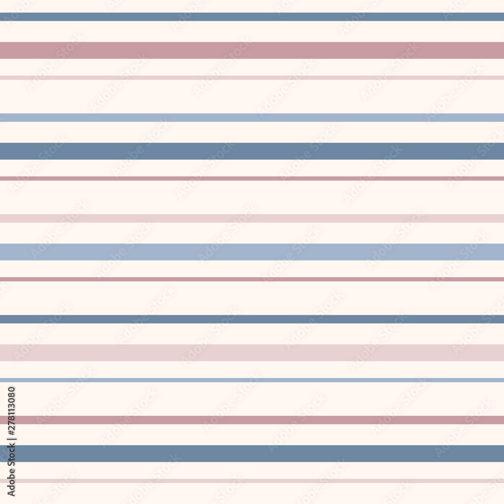Horizontal stripes seamless pattern. Simple vector colorful lines background