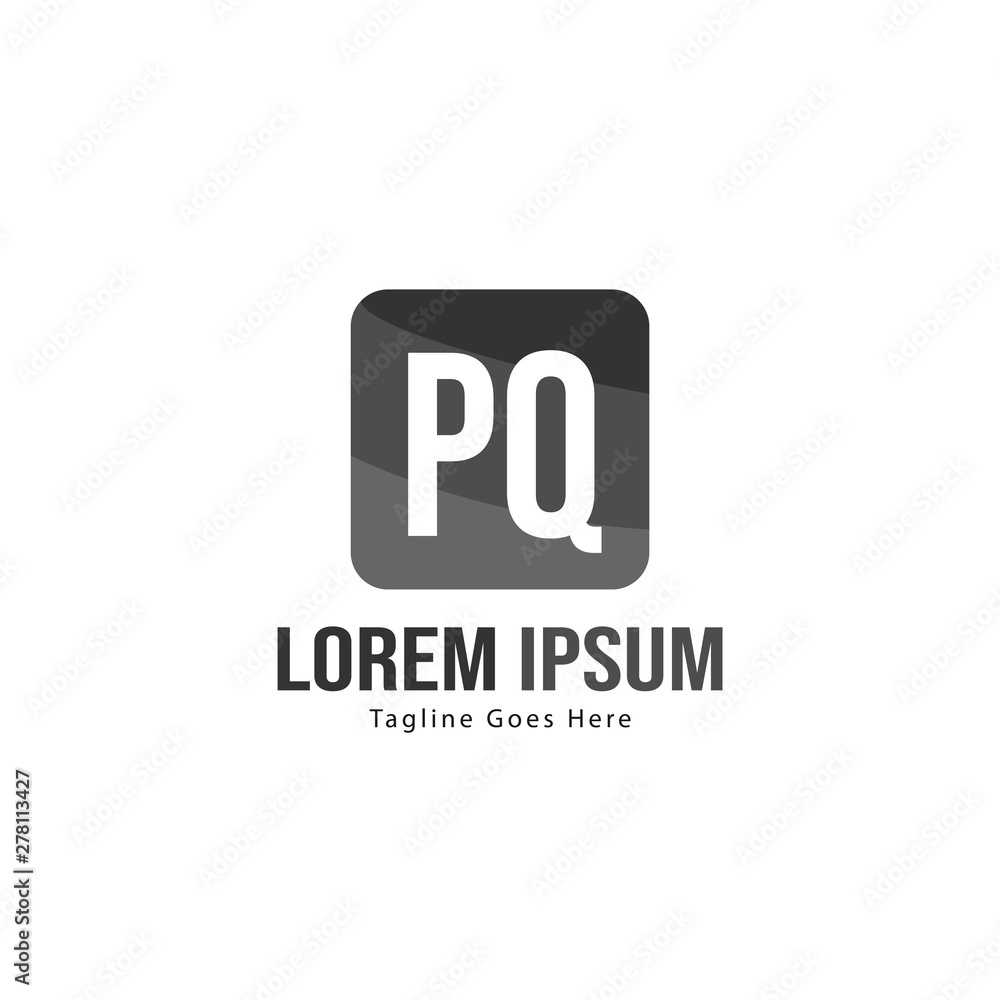 Initial PQ logo template with modern frame. Minimalist PQ letter logo vector illustration Initial PQ logo template with modern frame. Minimalist PQ letter logo vector illustration