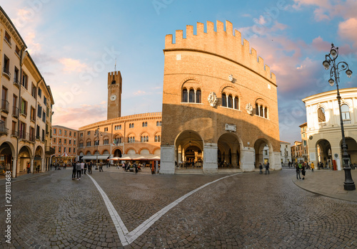 Panorama of Treviso prefecture in the evening photo