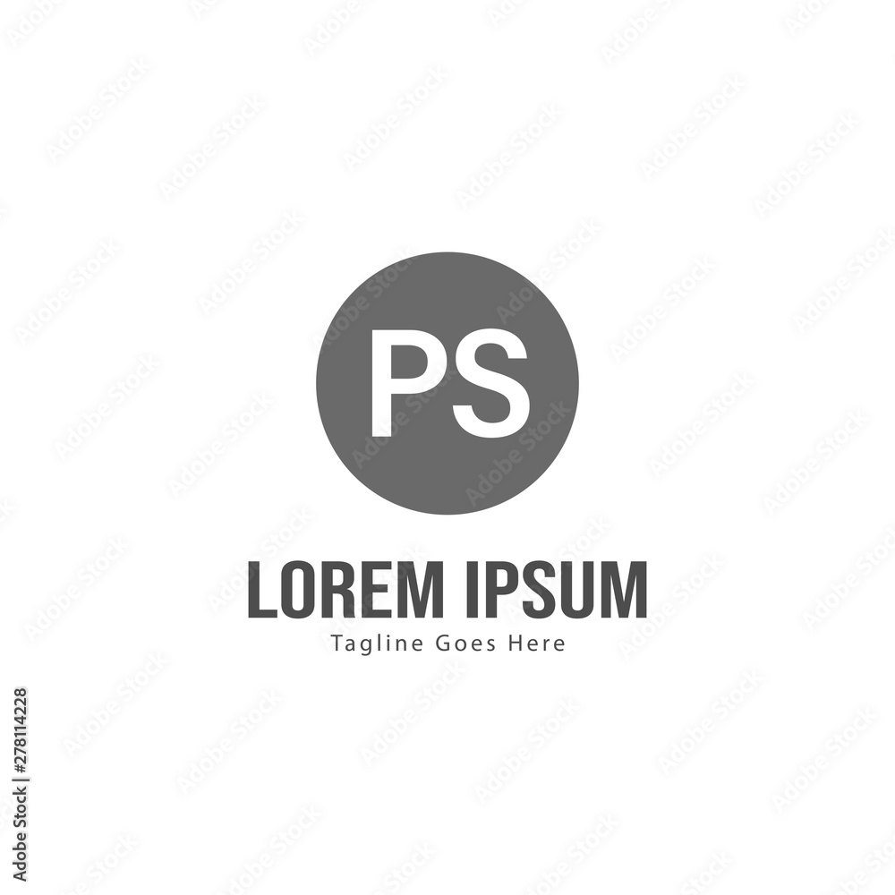 Initial PS logo template with modern frame. Minimalist PS letter logo vector illustration Initial PS logo template with modern frame. Minimalist PS letter logo vector illustration