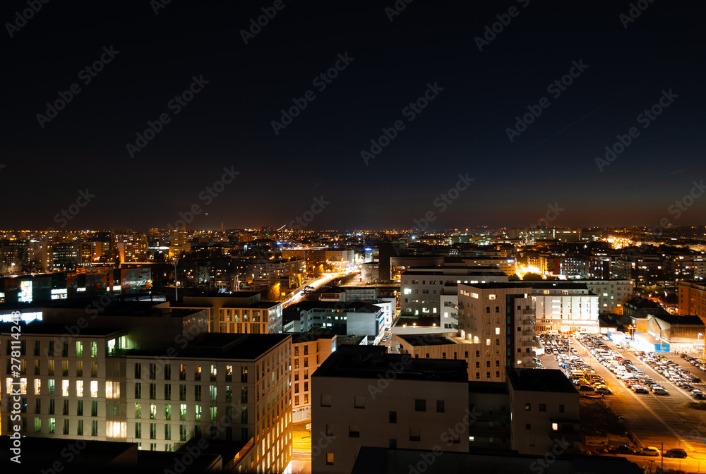 vue de Nantes de nuit