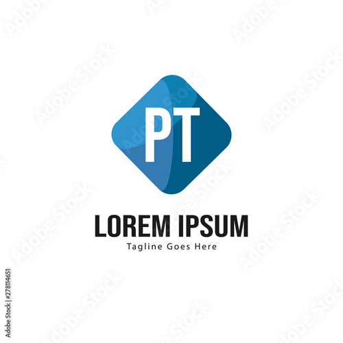 Free Download Initial PT logo template with modern frame. Minimalist PT letter logo vector illustration - GFXLoad
