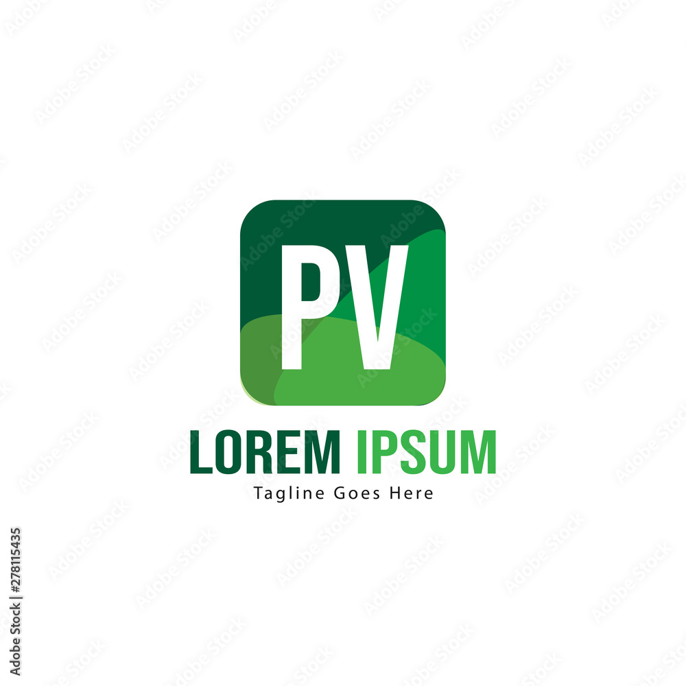 Initial PV logo template with modern frame. Minimalist PV letter logo vector illustration Initial PV logo template with modern frame. Minimalist PV letter logo vector illustration