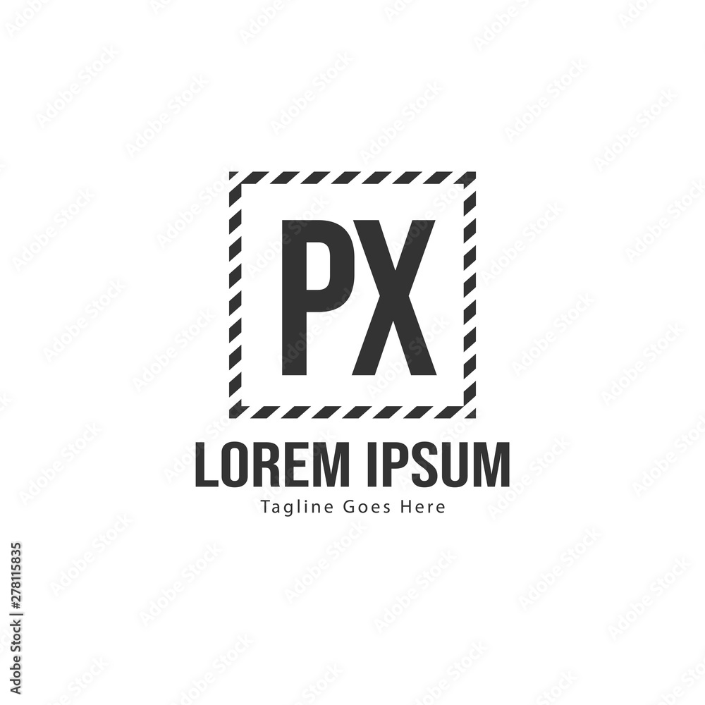 Initial PX logo template with modern frame. Minimalist PX letter logo vector illustration Initial PX logo template with modern frame. Minimalist PX letter logo vector illustration