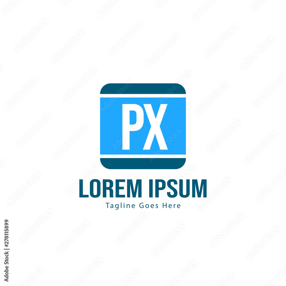 Initial PX logo template with modern frame. Minimalist PX letter logo vector illustration Initial PX logo template with modern frame. Minimalist PX letter logo vector illustration