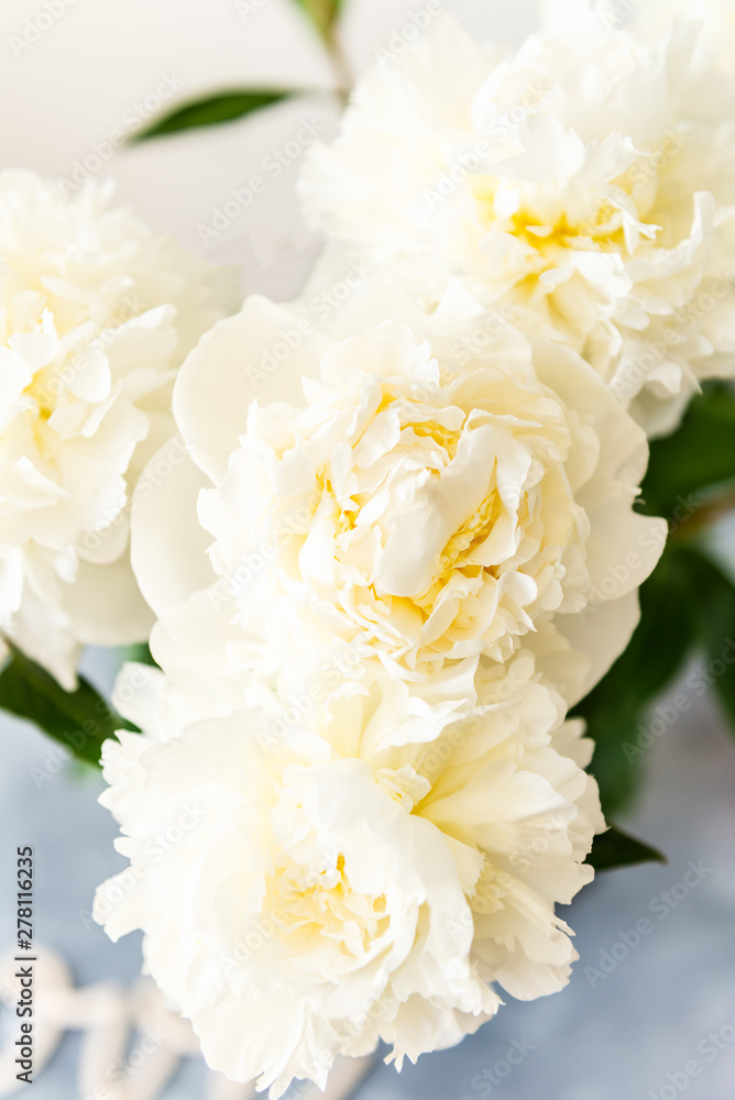 Bunch of amazing peonies in the vase Bunch of amazing peonies in the vase