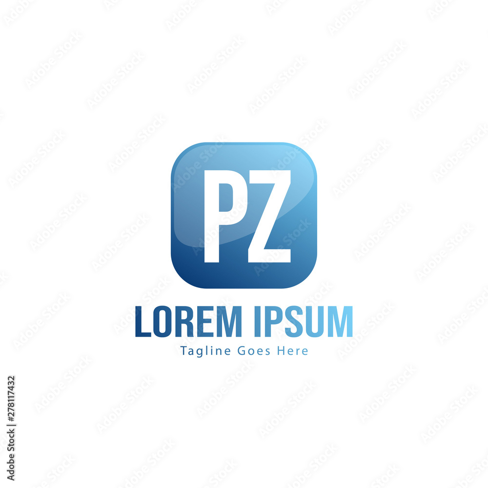 Initial PZ logo template with modern frame. Minimalist PZ letter logo vector illustration Initial PZ logo template with modern frame. Minimalist PZ letter logo vector illustration