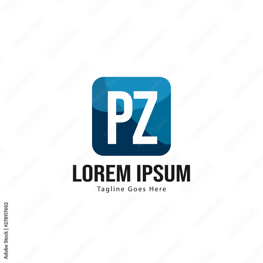 Initial PZ logo template with modern frame. Minimalist PZ letter logo vector illustration Initial PZ logo template with modern frame. Minimalist PZ letter logo vector illustration