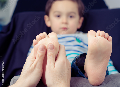 Baby feet masage