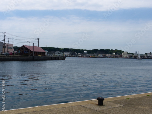 Obraz na płótnie ship in port w salonie