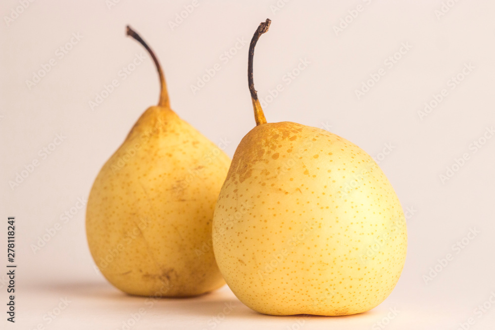 two pears isolated on white background two pears isolated on white background