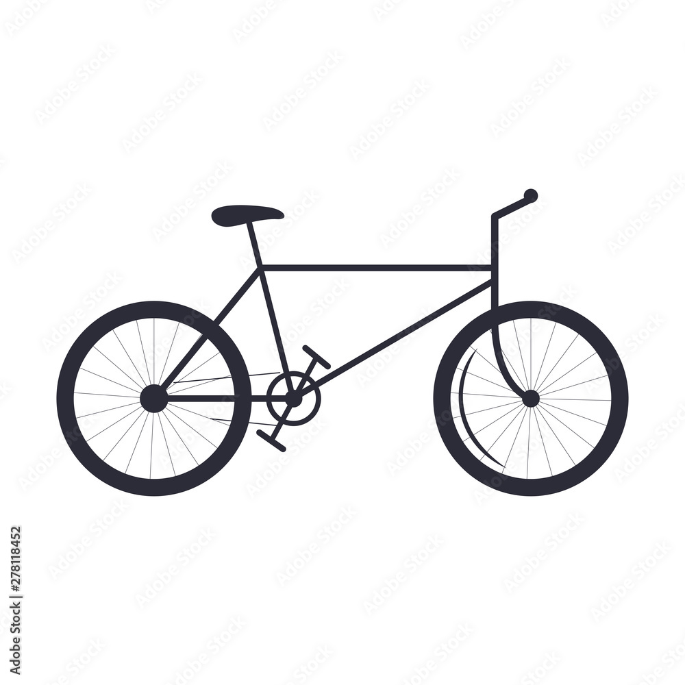 bicycle transport recreation icon on white background