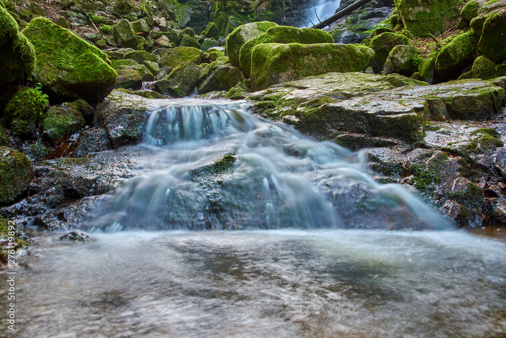 Fototapeta premium stormy mountain river, long exposure