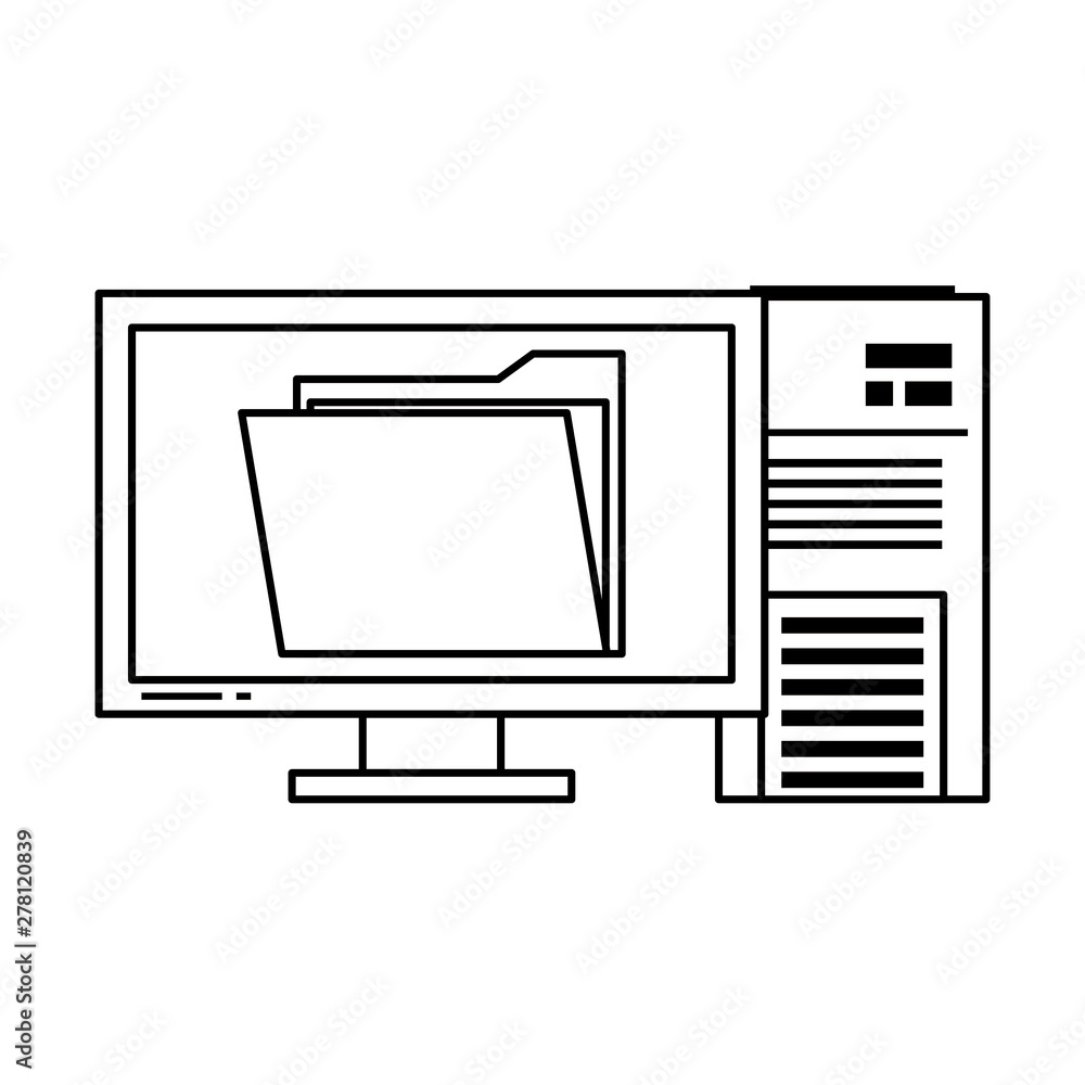 documents files system archives cartoon in black and white documents files system archives cartoon in black and white
