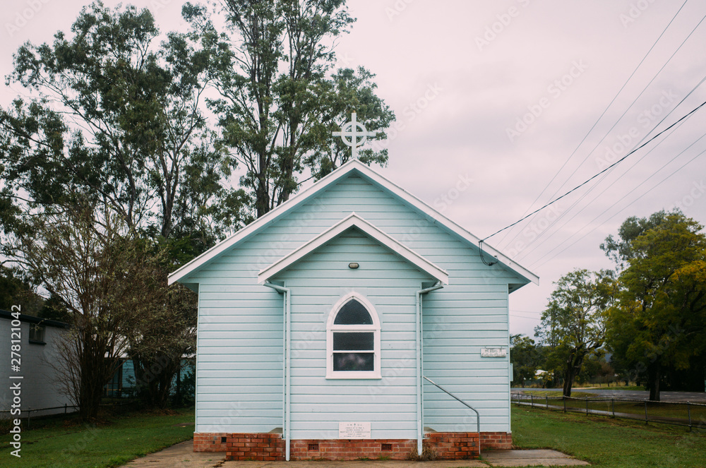 Obraz premium old church on hill
