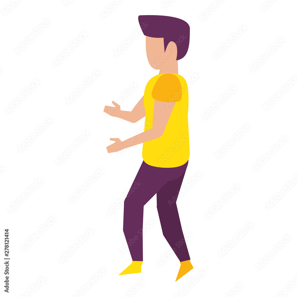 young casual man body cartoon young casual man body cartoon