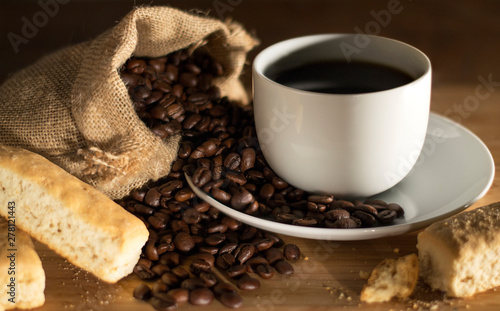 Freshly Roasted Coffee, Beans and Rusks