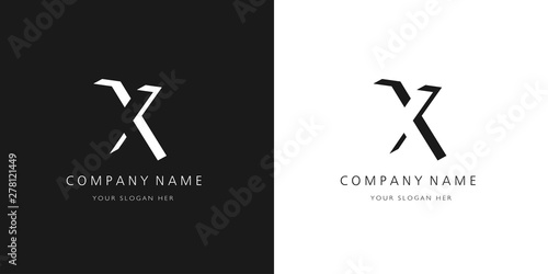 x logo, modern 3d design letter character	