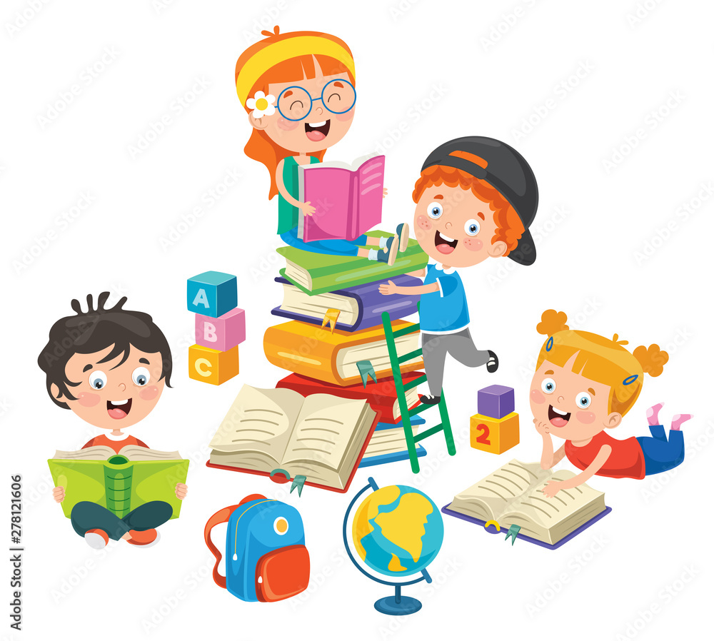 Vector Illustration Of Children Education