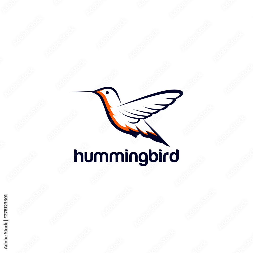 Fototapeta premium Hummingbird Logo Stock Vector Template