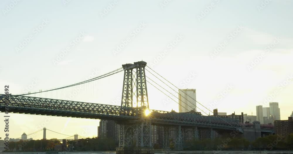 Beautiful Manhattan Bridge At Sunset And Impressive New York Skyline And Incredible Skyscraper Beautiful Manhattan Bridge At Sunset And Impressive New York Skyline And Incredible Skyscraper