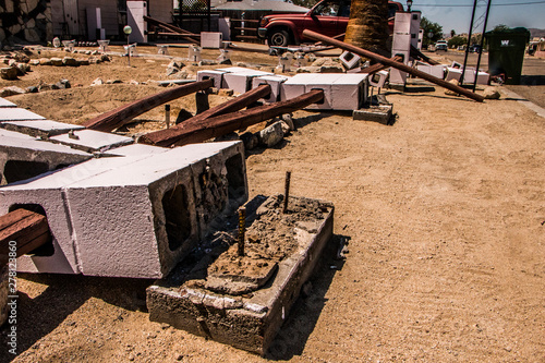 Fallen Fences of Trona in Searles Valley after 7.1 July 5th, 2019 photo