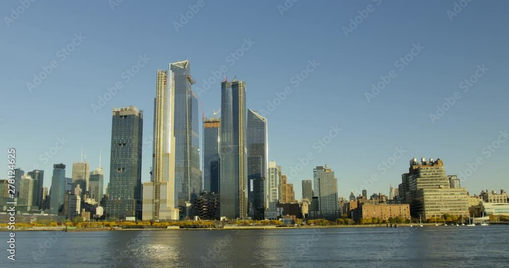 Beautiful River With Impressive New York Skyline And Massive Beautiful Skyscrapers In Classic Manhattan NYC Beautiful River With Impressive New York Skyline And Massive Beautiful Skyscrapers In Classic Manhattan NYC