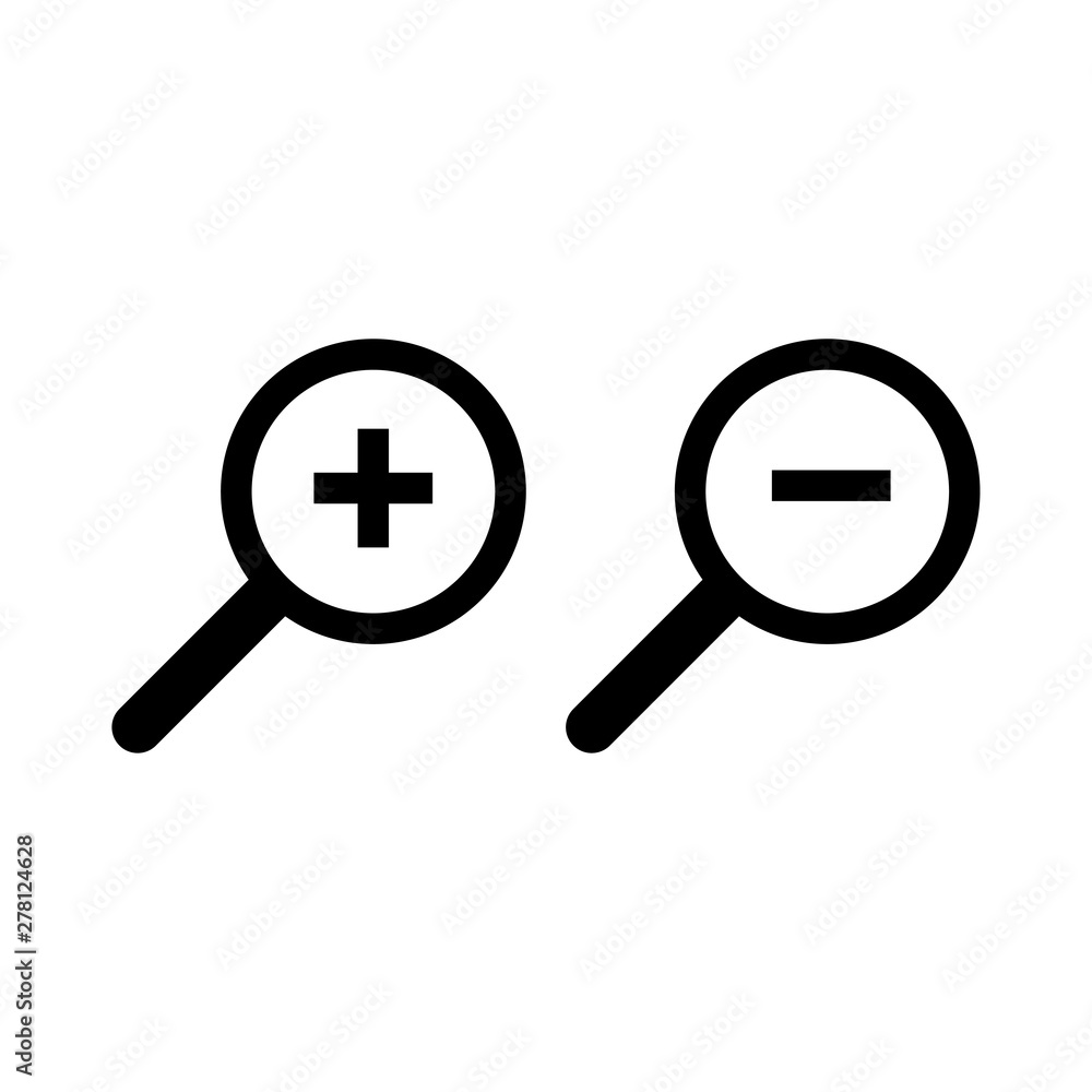 Magnifying glass, zoom, search symbo icon vectorillustration Magnifying glass, zoom, search symbo icon vectorillustration
