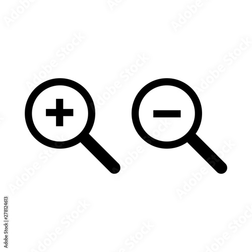 Magnifying glass, zoom, search symbo icon vectorillustration