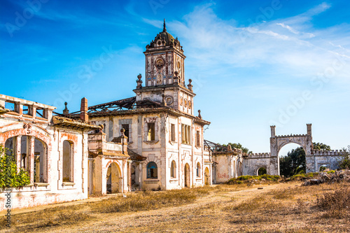 Fnideq, Morocco - October 21, 2013. Old abandoned building photo