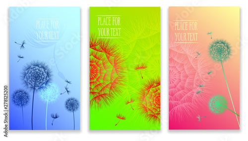 Abstract set summer backgrounds art design web header template. 