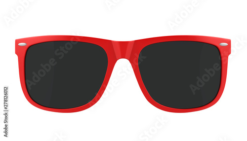 Red Sunglasses Isolated