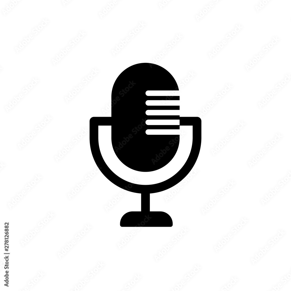 Microphone, audio, mic, sound symbol icon vector illustration Microphone, audio, mic, sound symbol icon vector illustration
