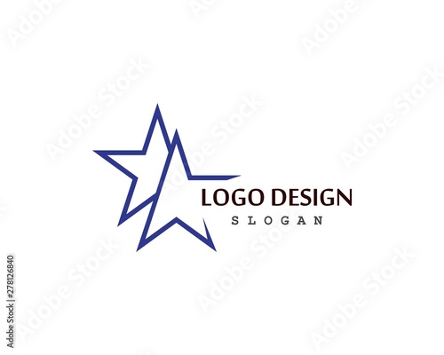 Fototapeta Naklejka Na Ścianę i Meble -  Star Logo Template vector icon illustration design
