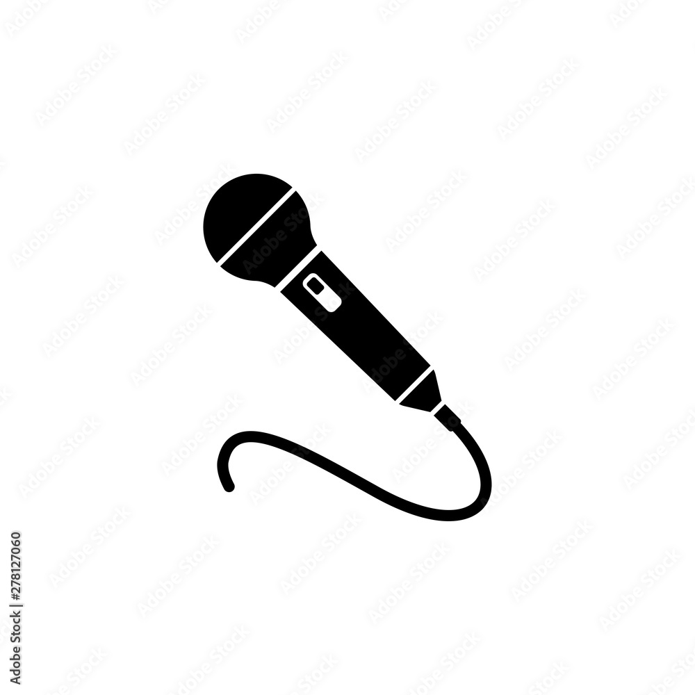 Microphone, audio, mic, sound symbol icon vector illustration Stock Vector | Stock