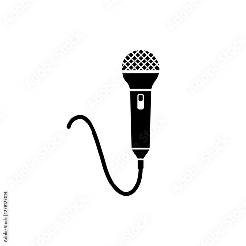 Microphone, audio, mic, sound symbol icon vector illustration
