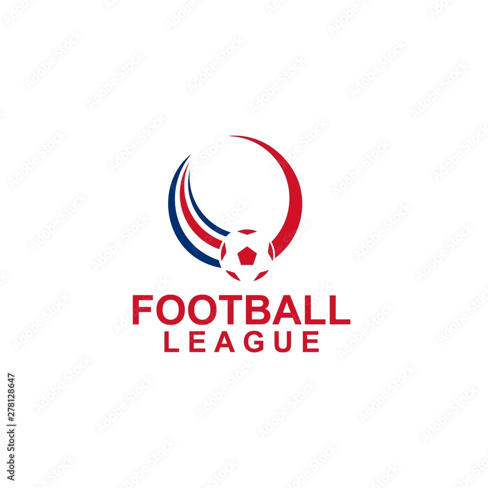 Obraz premium Soccer Logo, football design vector Sports, template