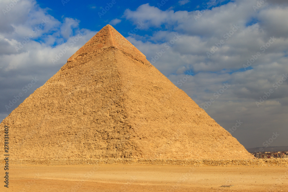 Pyramid of Khafre or of Chephren is the second-tallest and second-largest of the Ancient Egyptian Pyramids of Giza Pyramid of Khafre or of Chephren is the second-tallest and second-largest of the Ancient Egyptian Pyramids of Giza