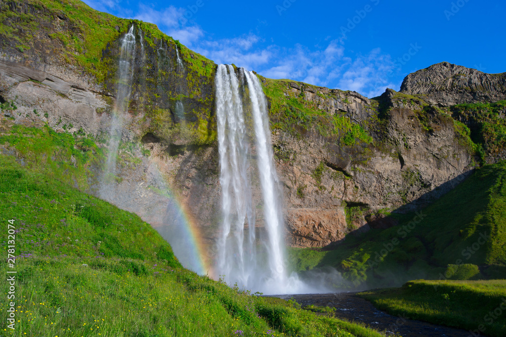Seljalandsfoss Waterfall , Iceland Seljalandsfoss Waterfall , Iceland