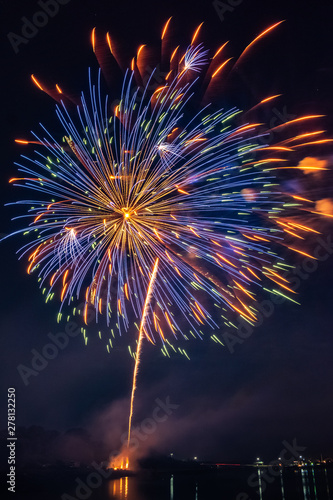 Celebration 4th of July Fireworks in Portland Maine  USA