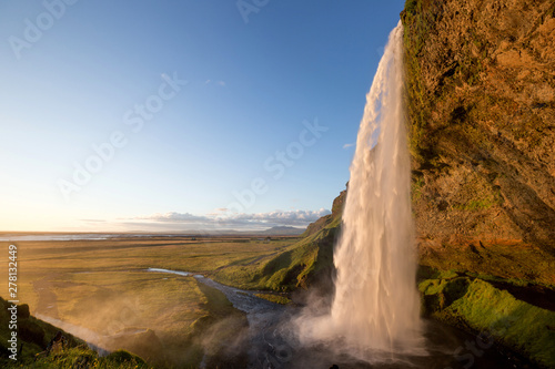 Seljalandfoss waterfall in summer time, Iceland © prasit